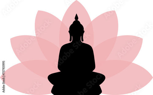 Buddha lotus meditation illustration