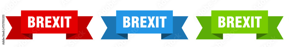 brexit ribbon. brexit isolated paper sign. banner brexit ribbon. brexit isolated paper sign. banner