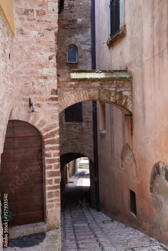 Historic buildings of Spello  Umbria  Italy