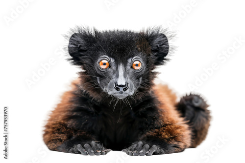 Lemur Portrait on transparent background, photo