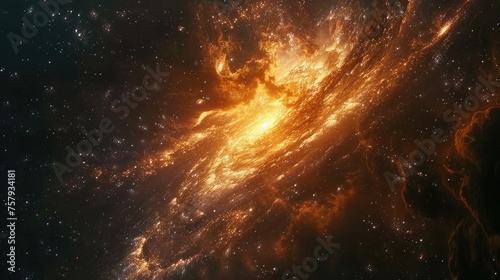 A celestial  captivating voyage through nebulae. Generative Ai