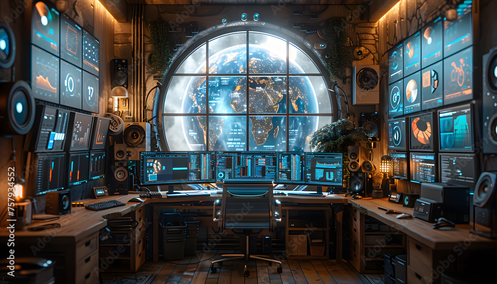 Obraz premium Technology background