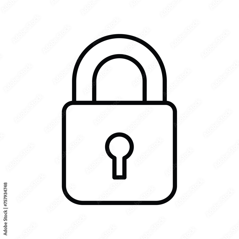 padlock icon with white background vector stock illustration padlock icon with white background vector stock illustration