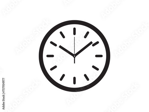 Fototapeta Naklejka Na Ścianę i Meble -  Clock icon isolated on white background. Time icon. Vector illustration.