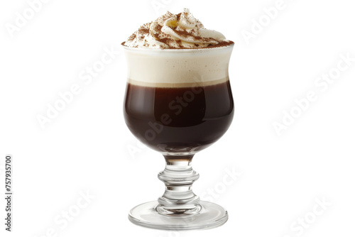 Whiskey Infused Coffee Refreshment on transparent background,