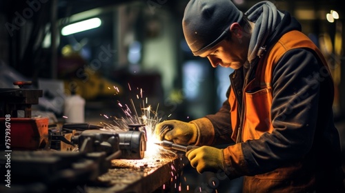 Skilled mechanic performing brake pad replacement on a car for optimal vehicle maintenance