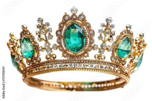 Crown With Green Emerald