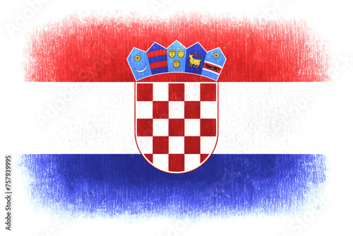 Εκτύπωση καμβά Croatia painted flag