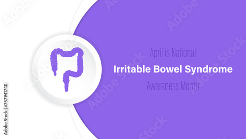 Irritable Bowel Syndrome (IBS) awareness month vector design