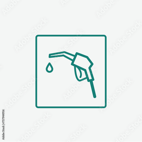 Fuel icon vector flat style best seller logo template