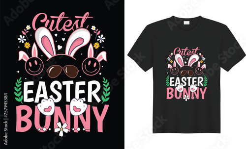 Easter day t shirt, bunny t shirt vector, Happy easter funny t shirt design template, Easter Funny message t-shirt typography for kid's men, women,Poster, banner, print apparel, gift, greeting, tee.