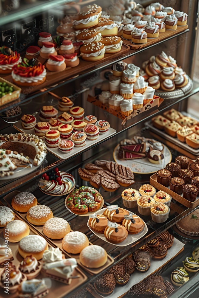Busy Bakery With Diverse Array of Pastries