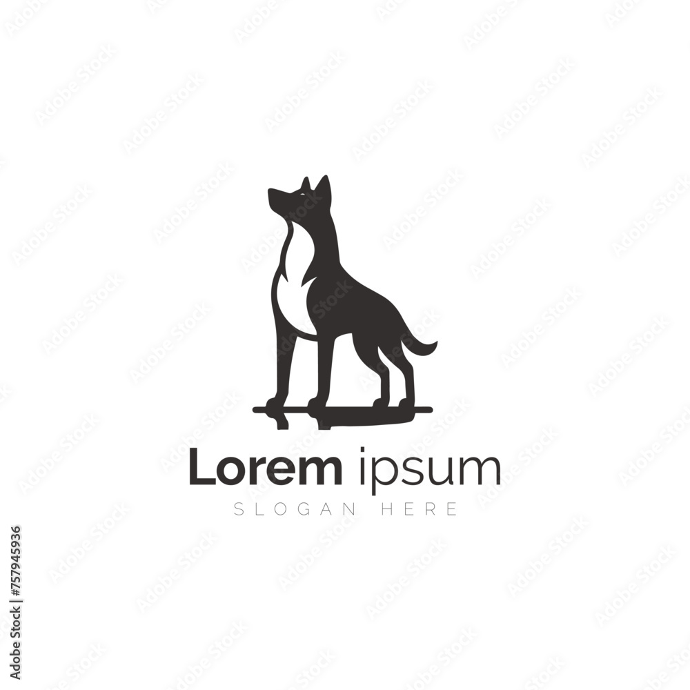 Elegant Canine Silhouette Logo for a Pet-Centered Business