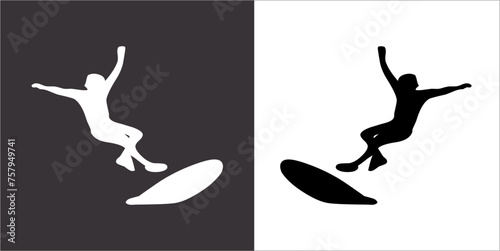 Illustration vector graphics of surf icon