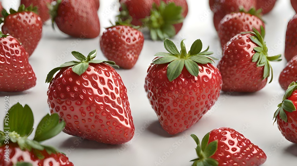 strawberries on a white background strawberries on a white background