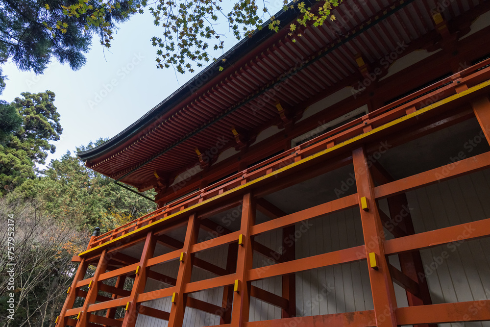 日本　滋賀県大津市にある延暦寺の横川の横川中堂
