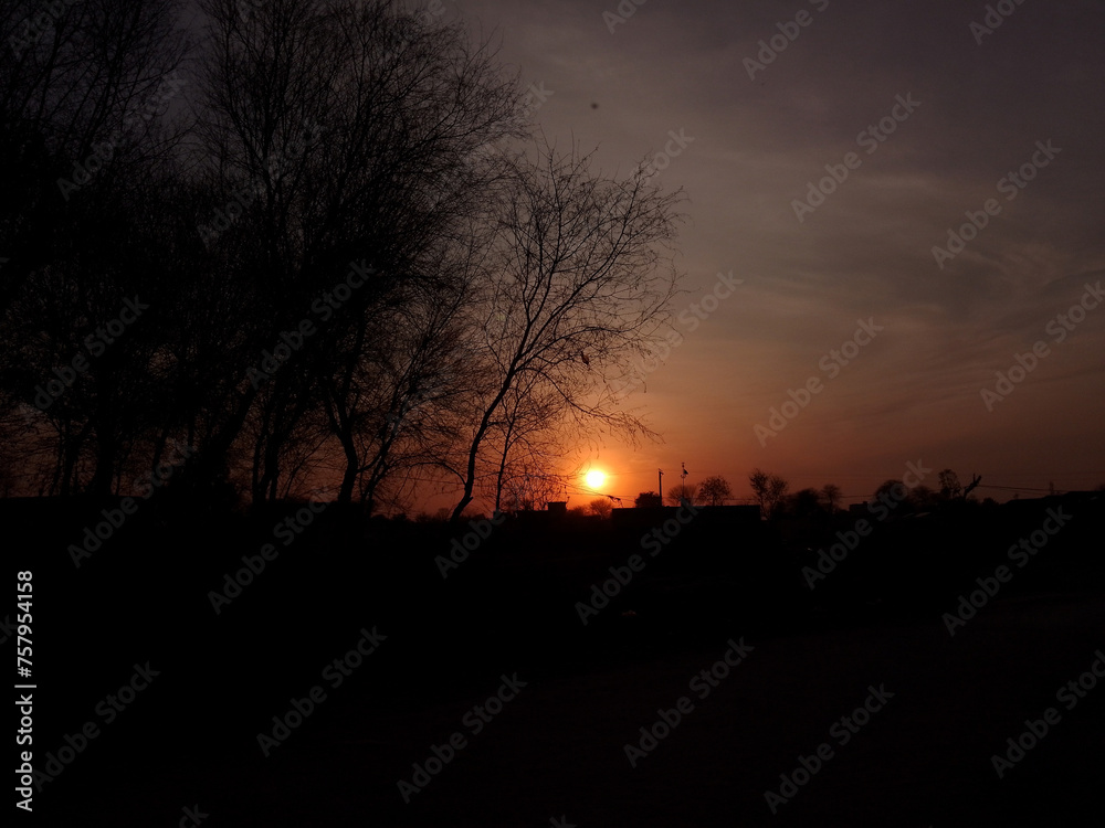 sunset in rural areas sunset in rural areas