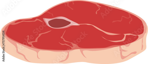 fresh raw beef steak illustration