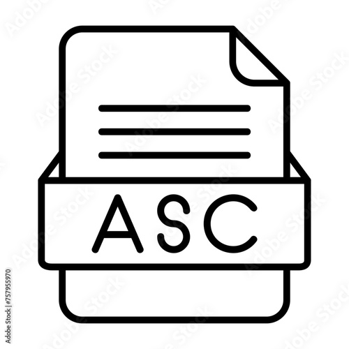 ASC File Format Vector Icon Design