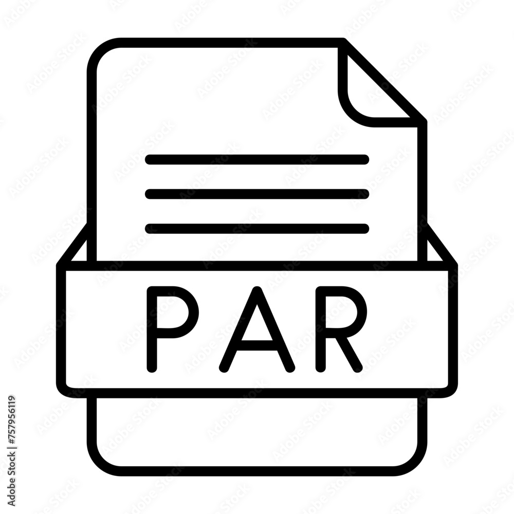 PAR File Format Vector Icon Design PAR File Format Vector Icon Design