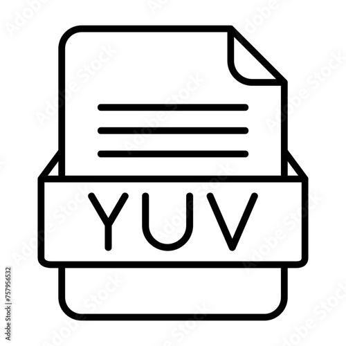 YUV File Format Vector Icon Design photo