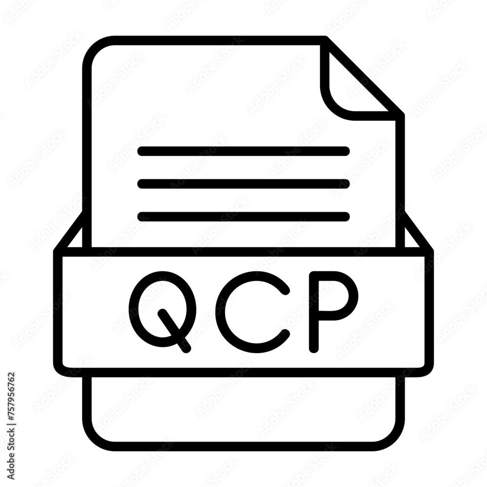 QCP File Format Vector Icon Design QCP File Format Vector Icon Design
