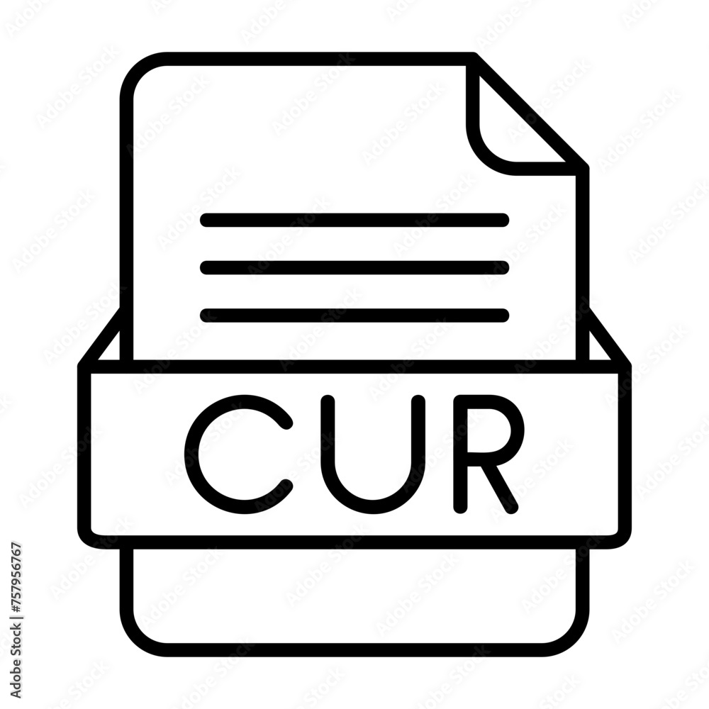 CUR File Format Vector Icon Design CUR File Format Vector Icon Design