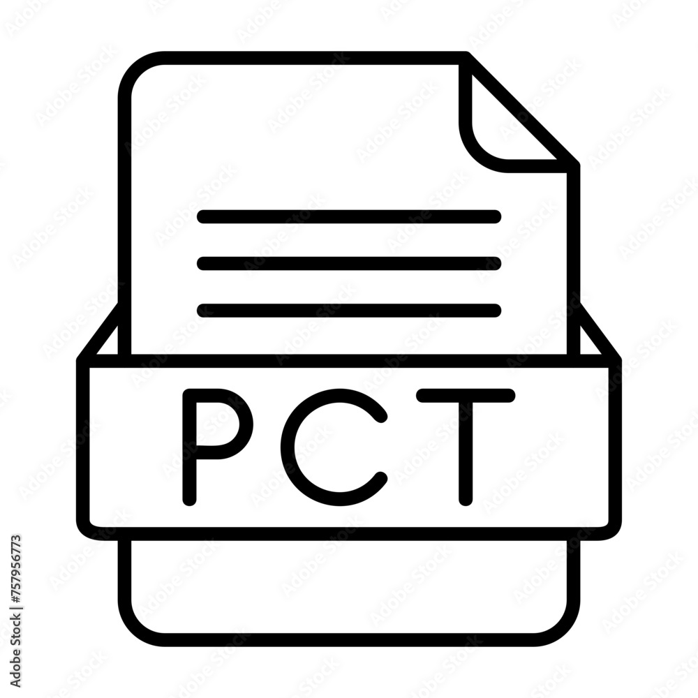 PCT File Format Vector Icon Design PCT File Format Vector Icon Design