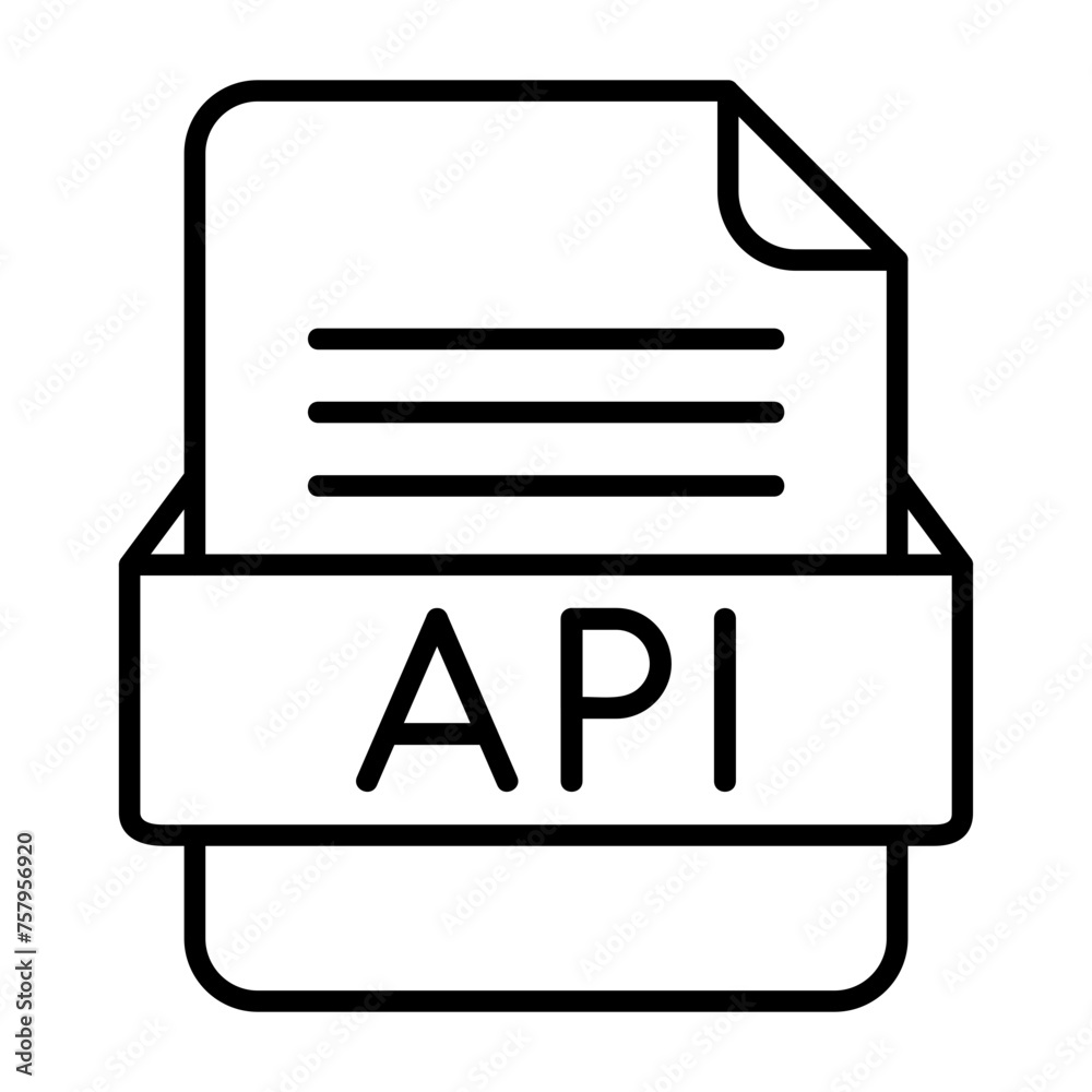 API File Format Vector Icon Design API File Format Vector Icon Design