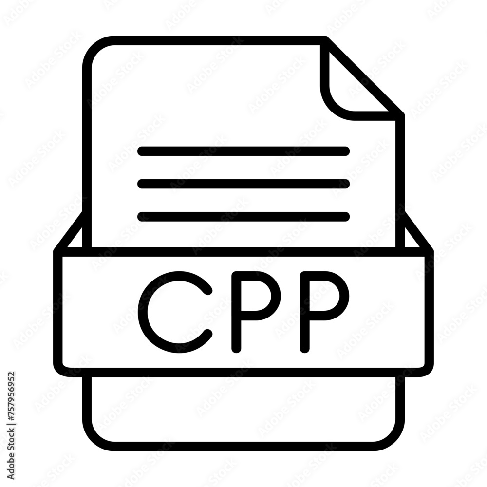 CPP File Format Vector Icon Design CPP File Format Vector Icon Design