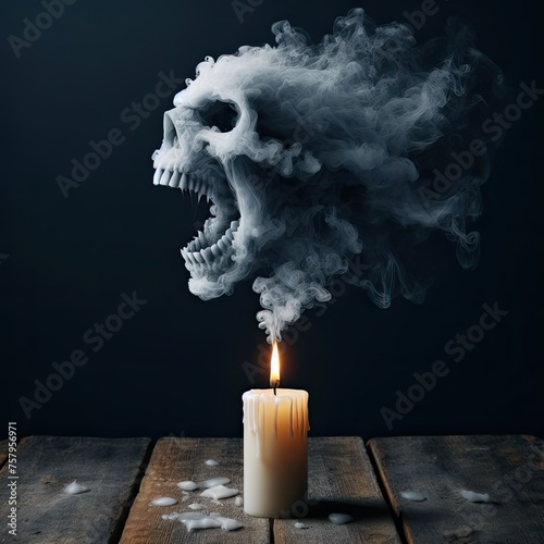 the scary ghost that comes out is formed from candle smoke - version 4