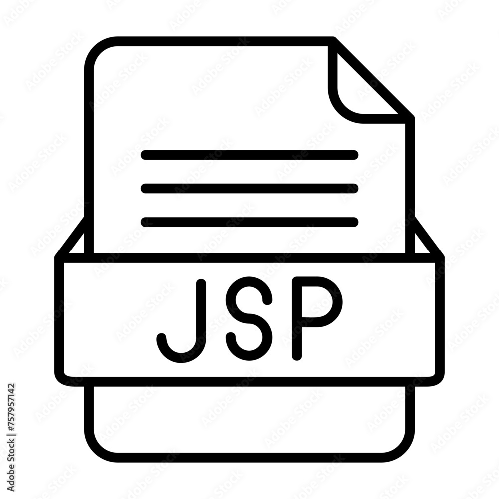 JSP File Format Vector Icon Design JSP File Format Vector Icon Design