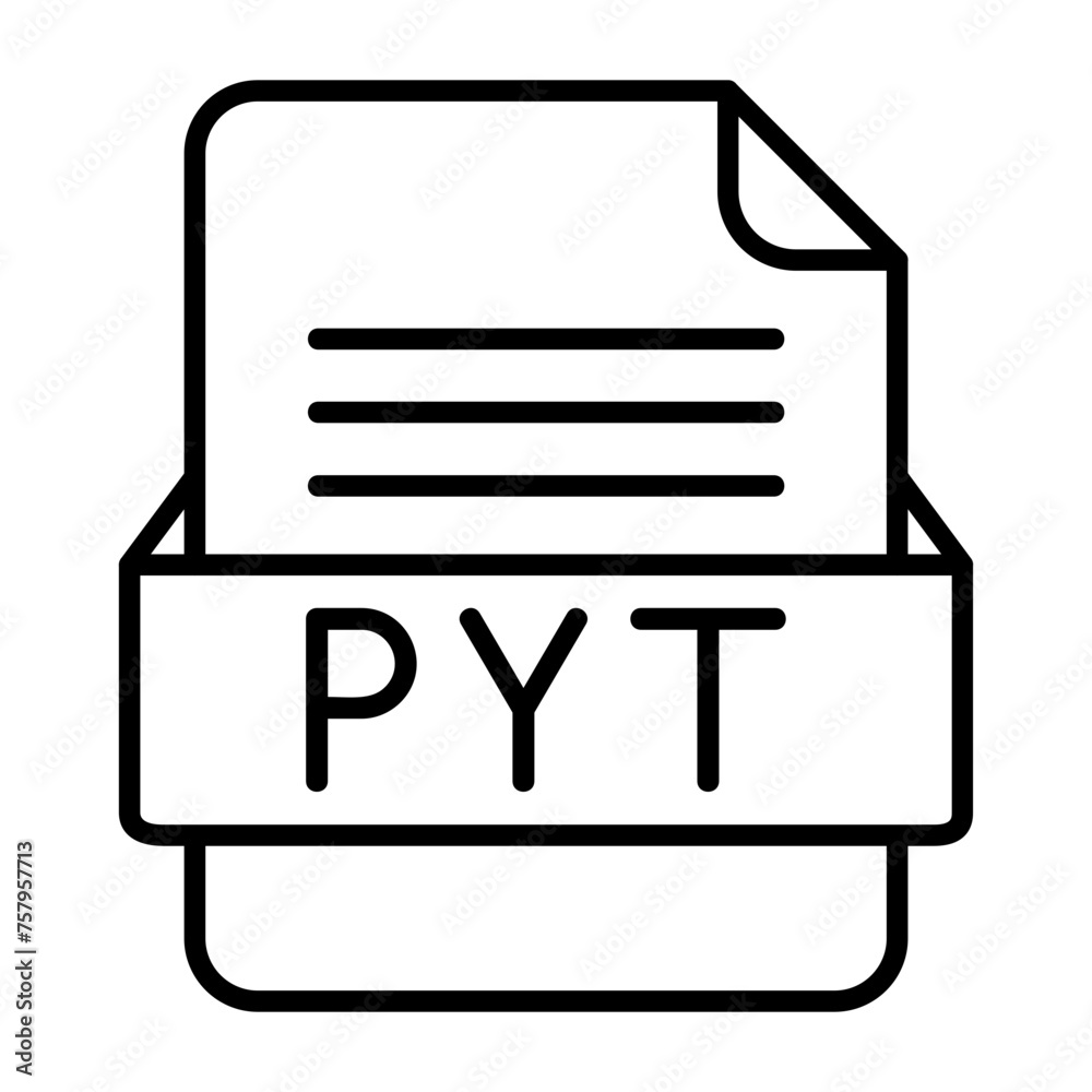 PYT File Format Vector Icon Design PYT File Format Vector Icon Design