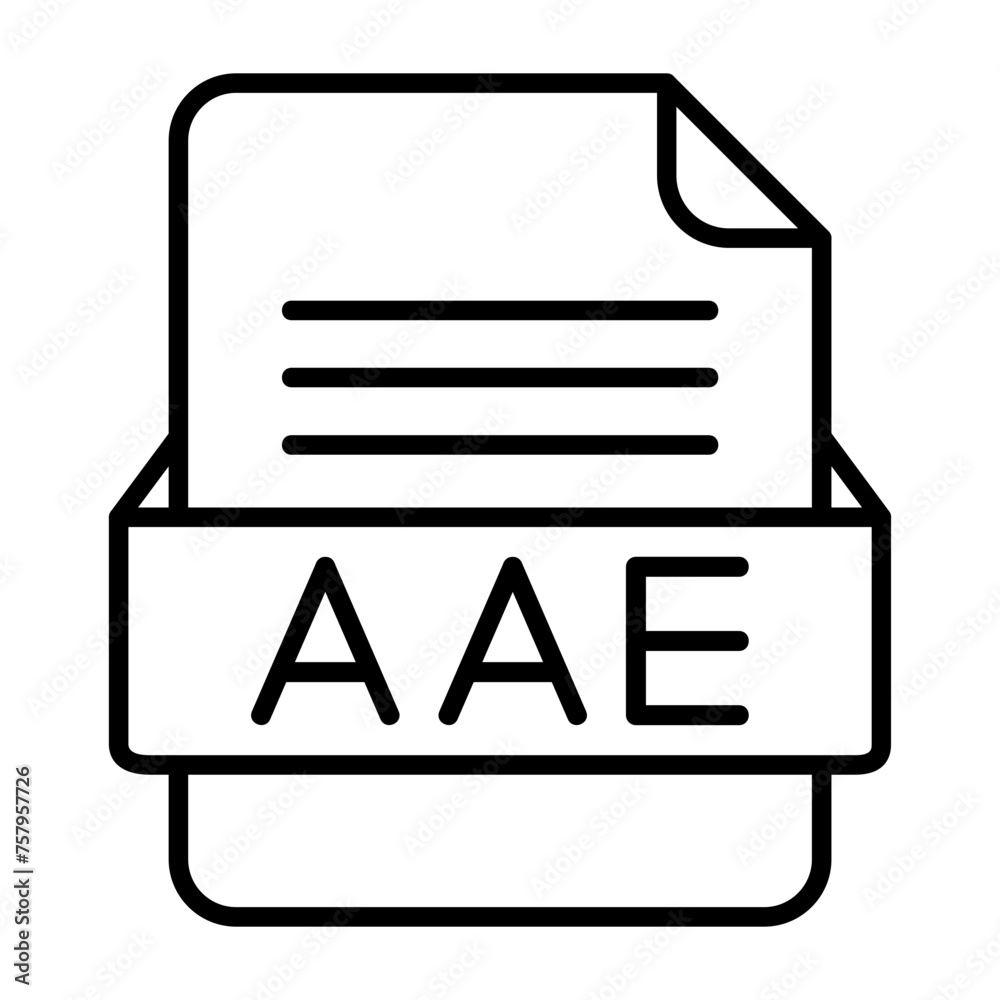 AAE File Format Vector Icon Design AAE File Format Vector Icon Design