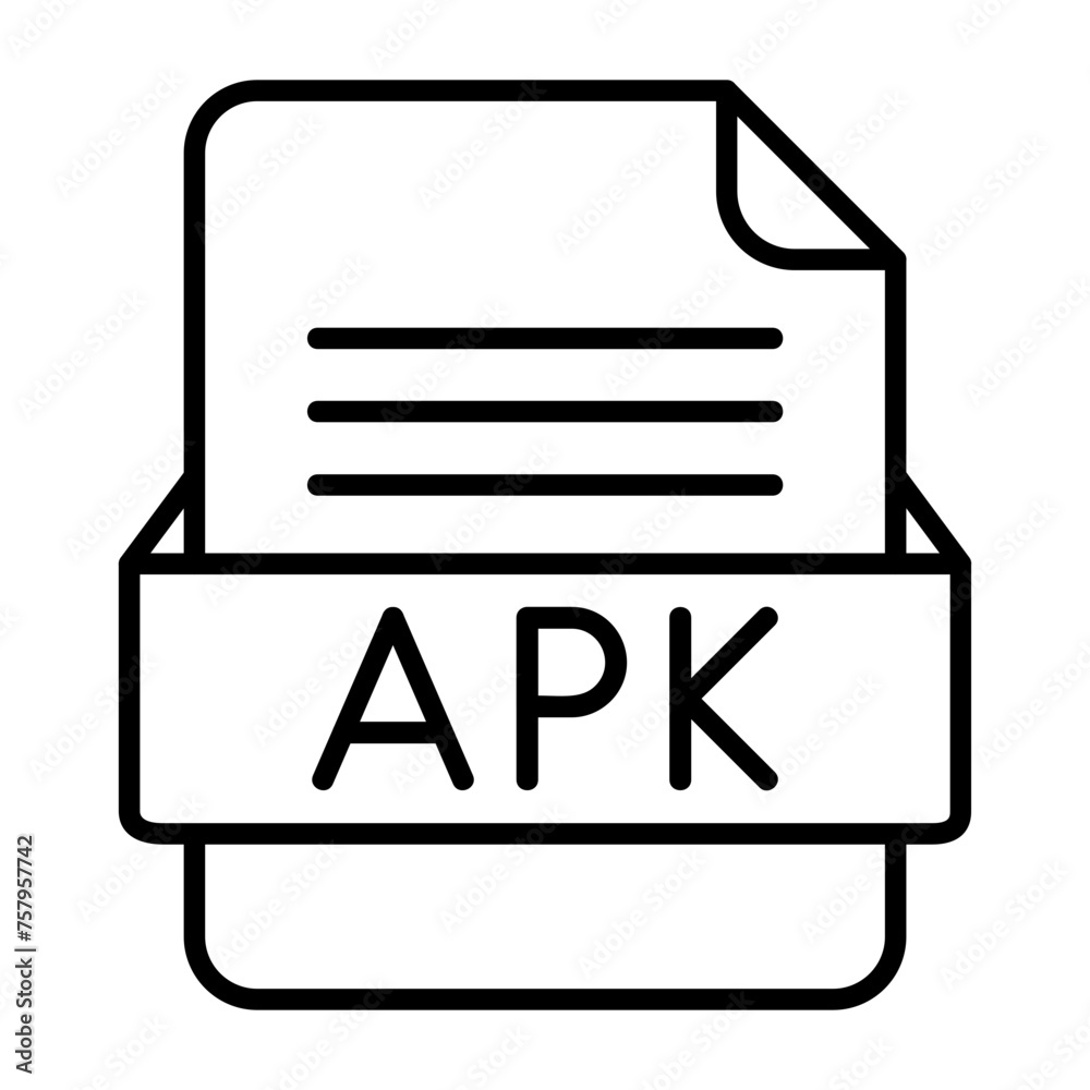 APK File Format Vector Icon Design APK File Format Vector Icon Design
