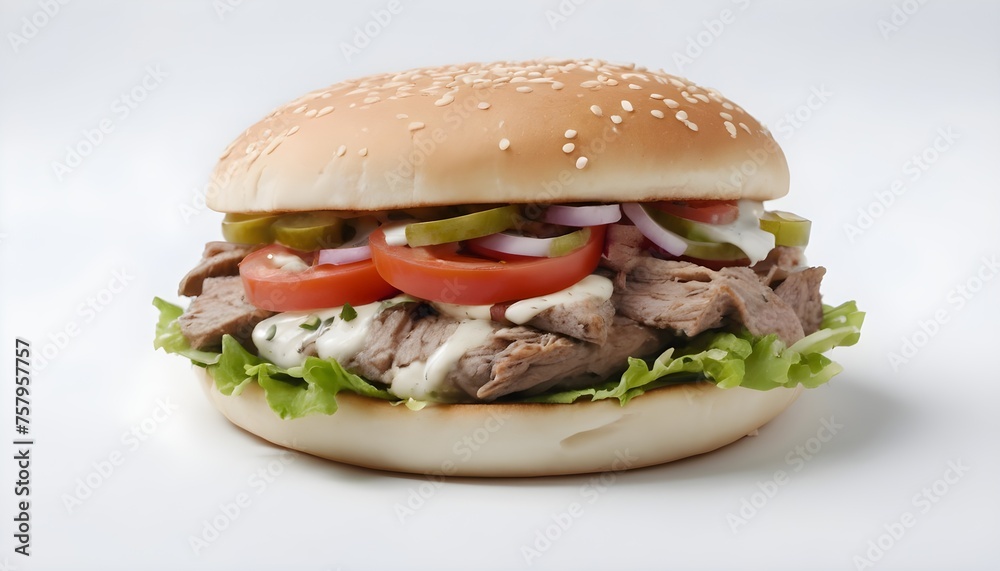 Gyro Food on pure white background Gyro Food on pure white background