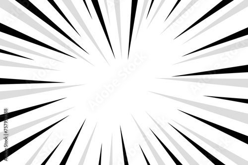black and white background, concentration line