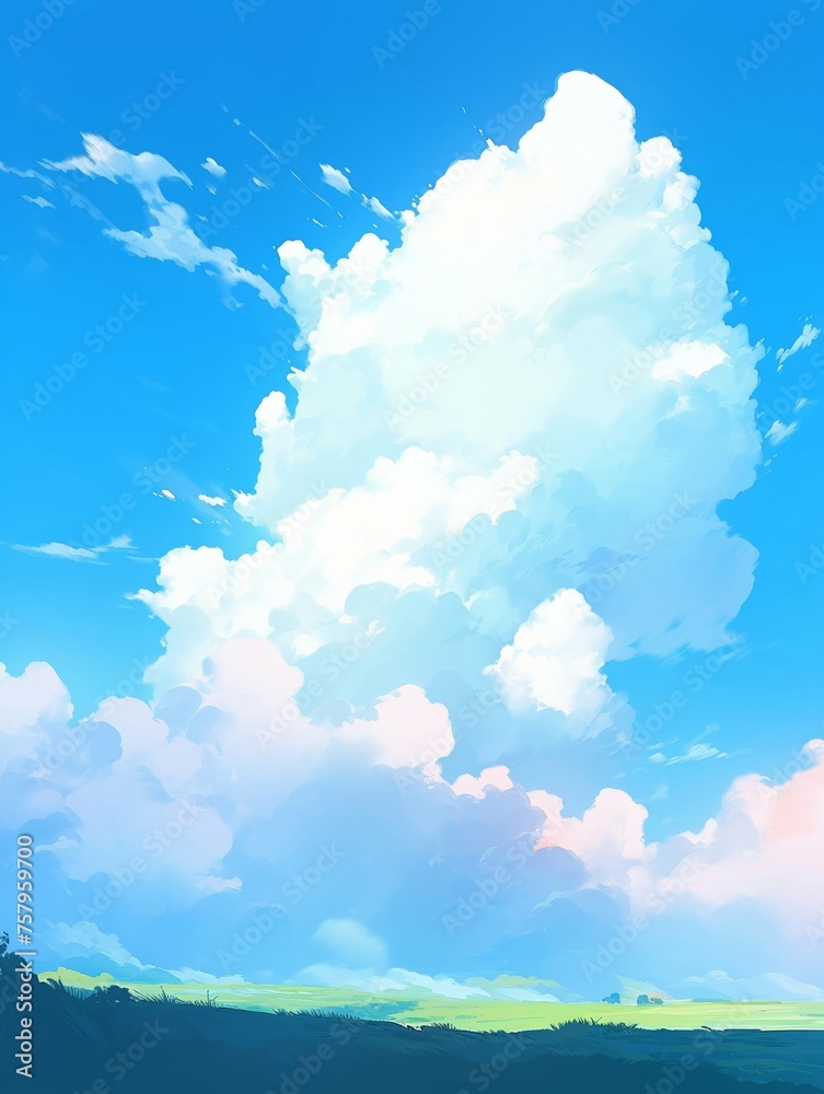 Fototapeta premium landscape with clouds and sky