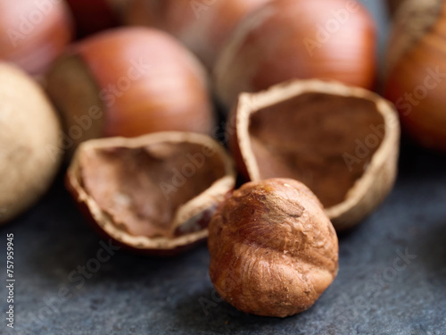 Hazelnut, closeup