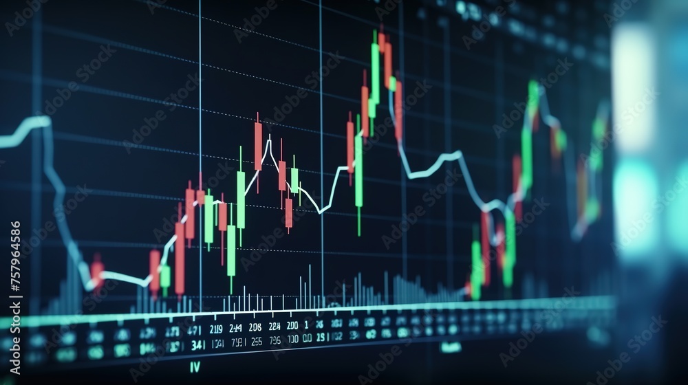 Financial data on a monitor as Finance data concept Financial data on a monitor as Finance data concept