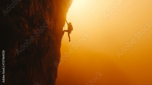 A rock climber in Grand Canyon.