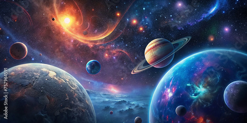 Space. Universe. Cosmic background © Bon_man