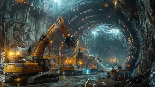 Cybernetic Excavators Ushers in Infrastructure Revolution during Tunnel Construction for Rapid-Transit Rail System photo
