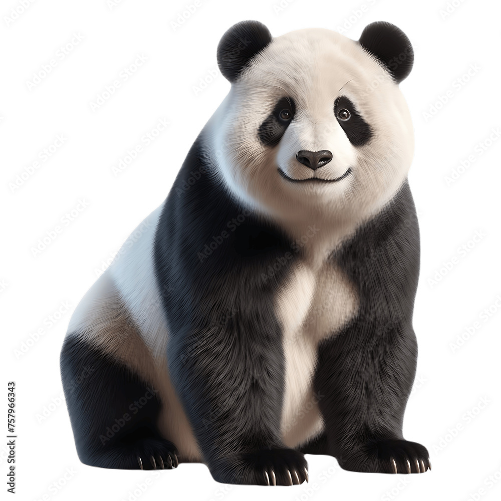 Wholesome Panda PNG: Delightful Illustration of Lovable Bamboo Bear - Panda PNG, Panda Transparent Background - Panda PNG Image
