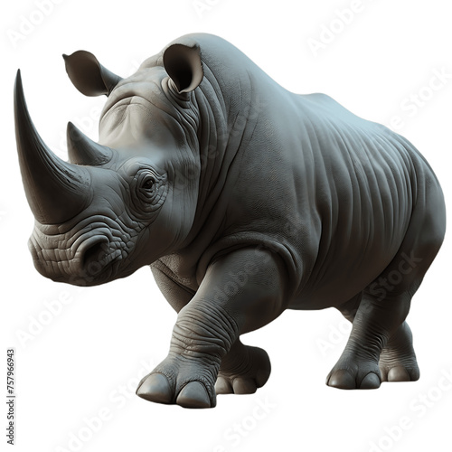 Rhino PNG Download  Realistic Digital Rendering of Powerful Beast - Rhino PNG  Rhino Transparent Background - Rhino PNG Image 