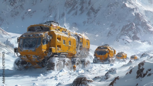 Autonomous Articulated Haulers Pave the Way for High-Tech Exploration Station in Brutal Frozen Wilderness