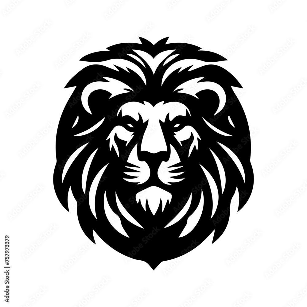 Fototapeta premium Wild Lion Vector Icon Logo Design Mascot Icon Template