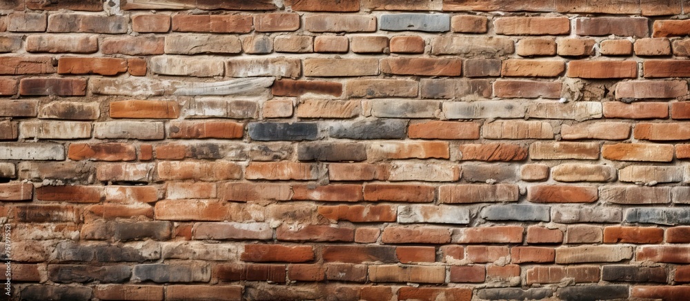 Textured Brick Wall with a Mix of Red and Gray Bricks for Architectural Background Design Textured Brick Wall with a Mix of Red and Gray Bricks for Architectural Background Design