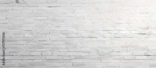 Contrast of Monochrome  White Brick Wall Against Black and White Checkered Floor