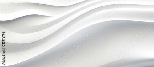 Abstract paper cut white background with layers of waves and lines for realistic wavy decoration.